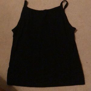 Hard tail black high crop top